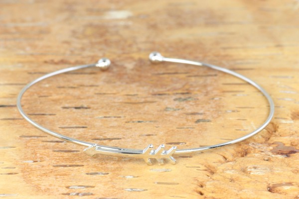 Armreif mit Pfeil, Silberfarben