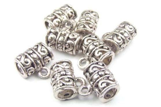 Collierschlaufe, gemustert, 14x9mm