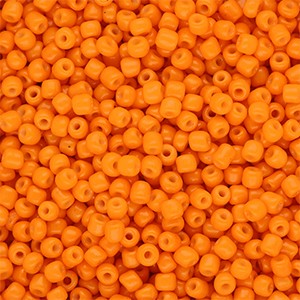 Orange Rocailles aus Glas rund 3 mm – Saatperlen 15 g