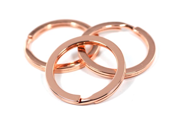 Schlüsselring, Rosegoldfarben, 30mm
