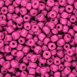 Glas-Rocailles rund 4 mm – Hot Pink Saatperlen, 15 g