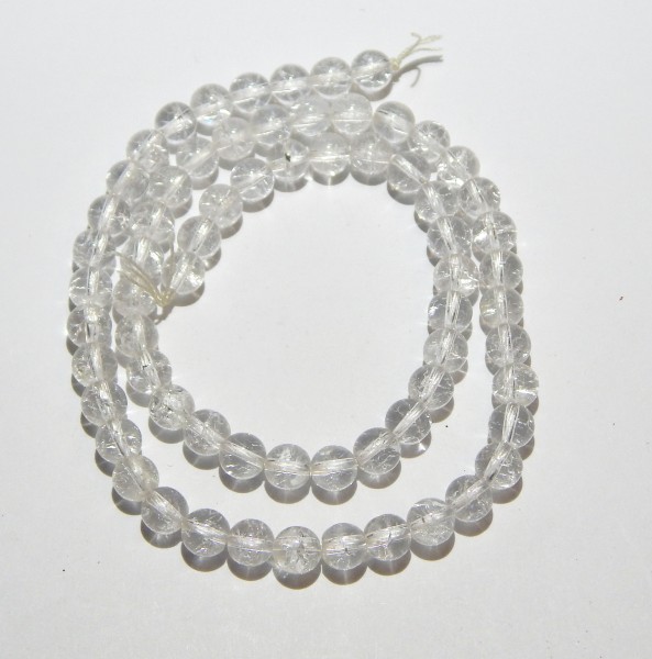 Bergkristall, Strang, gecrasht, 6mm