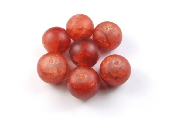 Glasperlen, Kastanie marmoriert, 12mm