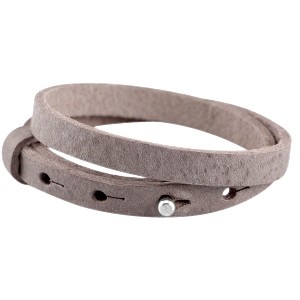 Cuoio Wickelarmband, Leder, 8mm, Soft Terra Brown, 43cm