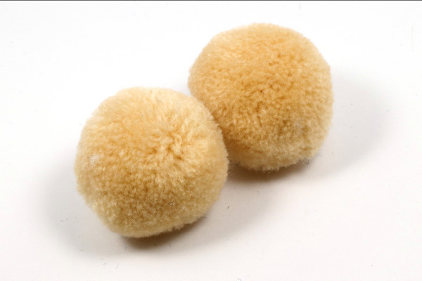 Pompon, rund, Beige, 50mm