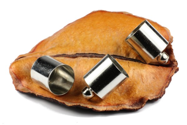 Endkappen, schlicht, Metall, Rhodiumfarben, 9x13mm