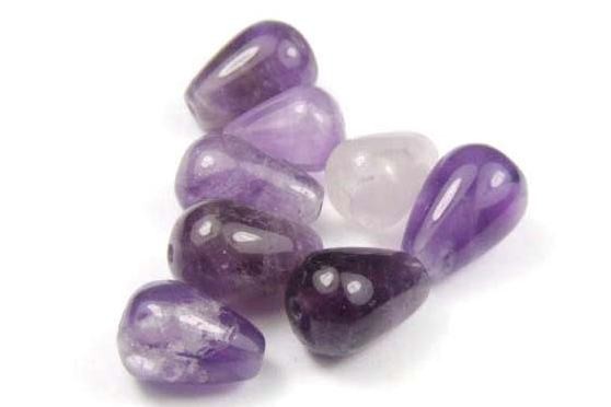Amethyst, Tropfen, poliert, 12mm