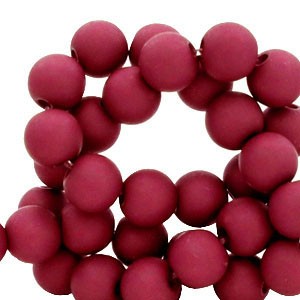 Acrylperlen, rund, Berry Wine Red II, matt, 8mm