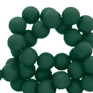 Acrylperlen zur Schmuckherstellung, rund, Dark Green, matt, 8mm