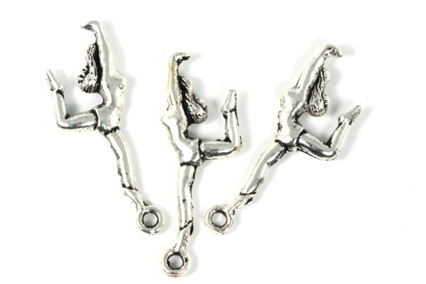Anhänger Turner, Alt Silberfarben, 30x11 mm