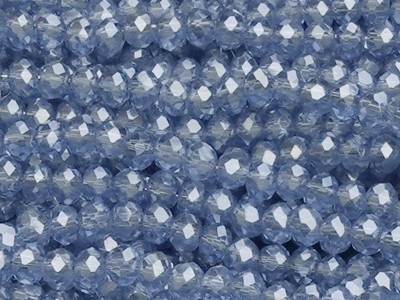 Schliffperlen, Rondell, Saphirblau, 2.1x2.7mm, ca. 150 Stück per Strang