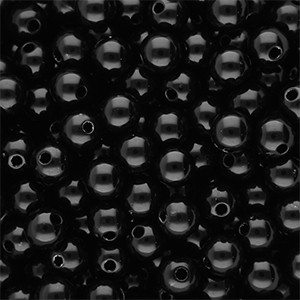 Acrylperlen 8mm Schwarz rund & glänzend