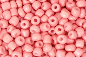 Glasperlen, Peach Pink, rund, 15gr., 3mm, 8/0