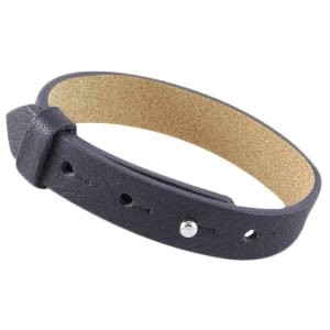 Cuoio Armband, 15mm, Leder, Schwarz, 27cm