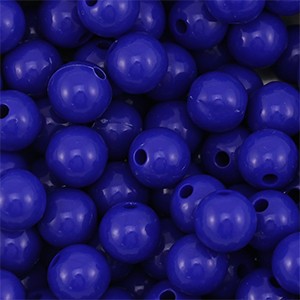 Acrylperlen, rund, Dark Blue, shiny, glänzend, 10mm