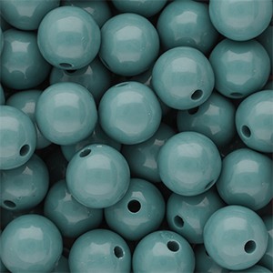 Acrylperlen 12mm Pastelltürkis rund & glänzend