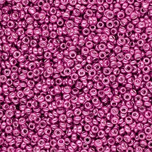 Glas-Rocailles Metallic Shine Fuchsia Pink rund 2 mm 12/0 – 15 g