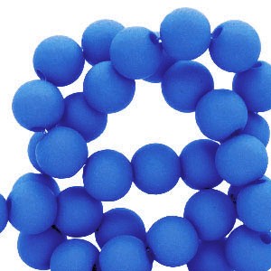 Acryl Perlen, rund, Royal Blue, matt, 8mm