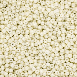Glas-Rocailles Off White rund 2 mm 12/0 – 15 g