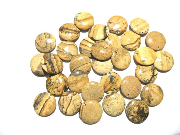 Landschaftsjaspis, Disk, 15mm