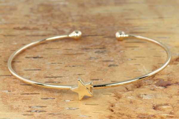 Armreif mit Stern, Goldfarben