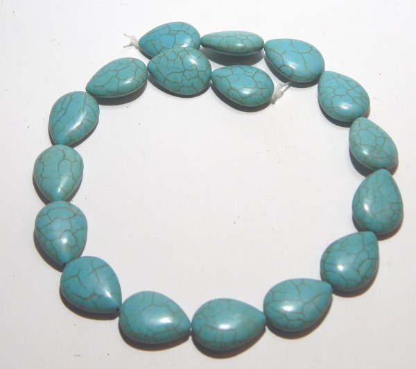 Türkis, Tropfen, 25x18mm