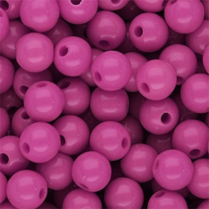 Acrylperlen 10mm Magenta rund & glänzend