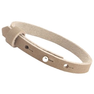 Cuoio Armband, 8mm, Leder, Sand Beige, 23cm