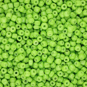 Rocailles Lime Green aus Glas rund 3 mm – Saatperlen 15 g