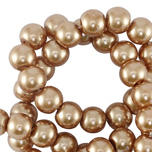 Glaswachsperle, Taupe Brown, 6mm