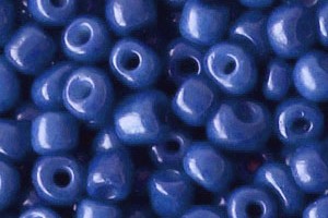Glas-Rocailles 4 mm rund – Patriot Blue Saatperlen, 15 g