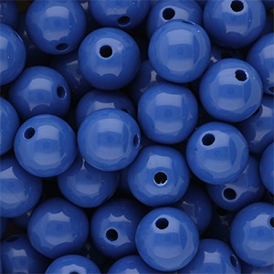Acrylperlen 14mm Kobaltblau rund & glänzend