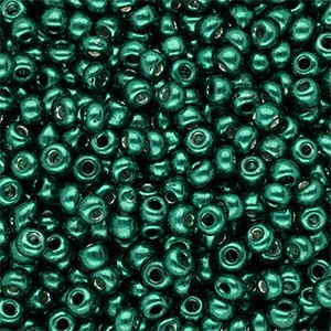 Metallic Shine Teal Green Rocailles 4 mm rund– 15 g
