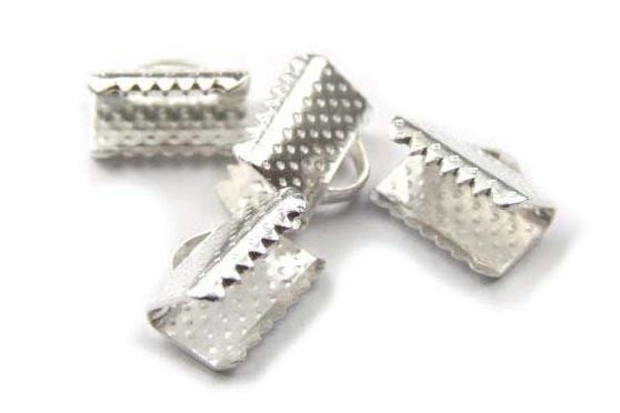 Bandklemmen, Silberfarben, glänzend, 10mm
