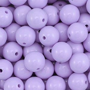 Acrylperlen, rund, Pastel Lilac, shiny, glänzend, 14mm