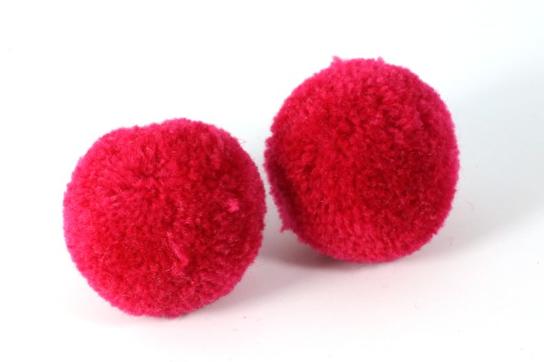 Pompom, rund, Dunkel Pink, 30mm