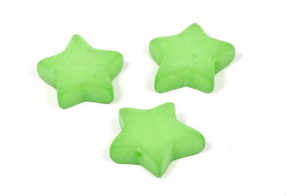 Sterne, Kunststoff, Grün, 17mm