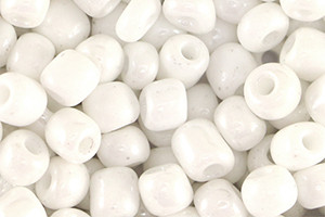 Rocailles, rund, Weiß II, 15 gr., 4mm, 6/0