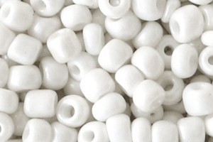 Rocailles, rund, Weiß III, 15gr., 4mm, 6/0