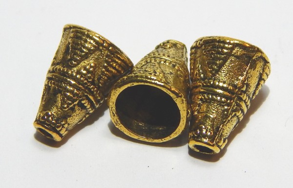 Perlkappen, Goldfarben, 12x8mm