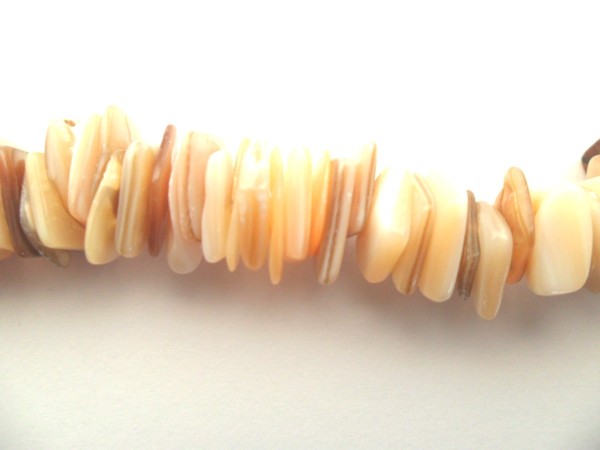 Muschelperlen, Quadrate, Strang, ca. 9x9mm