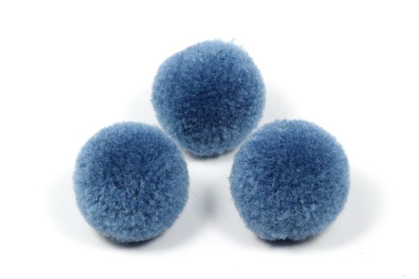 Pompons, rund, Dark Blue, 20mm