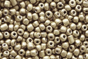 Rocailles, rund, Farbe: Brass Gold Metallic, 15gr., 2mm, 12/0