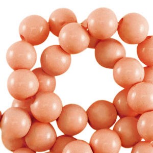 Acrylperlen, rund, Coral Orange, shiny, glänzend, 18mm