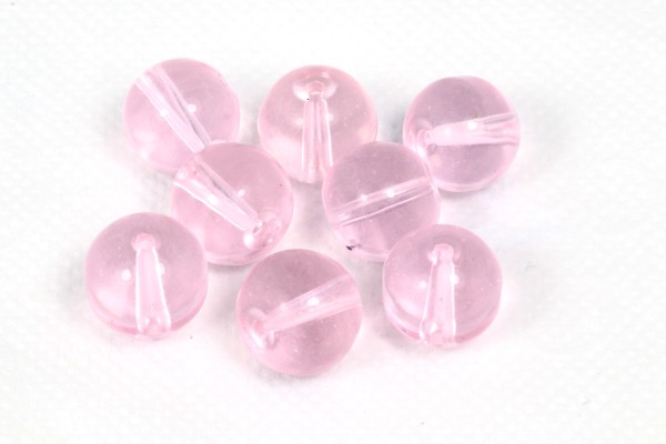 Glasperlen, Kugel, Rosa, 10mm