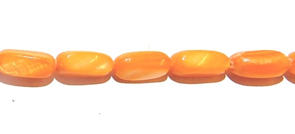 Muschelperlen, Stäbchen, Orange, ca. 14x6mm