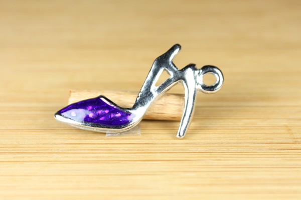 Anhänger, Pumps, Violett, 32x17mm