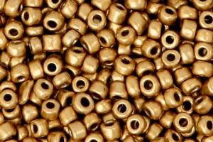 Rocailles, rund, Farbe: Red Gold Metallic, 15gr., 3mm, 8/0