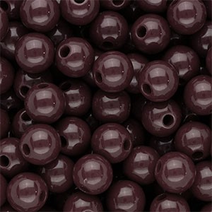 Acrylperlen 10mm Dunkelbraun rund & glänzend