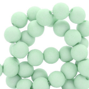 Acrylperlen, rund, Soft Turquoise Green, matt, 6mm